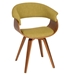 Summer Modern Chair In Green Fabric and Walnut Wood - ARL1845