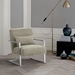 Skyline Modern Accent Chair In Gray Linen and Steel - ARL1846