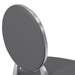 Cielo Contemporary Dining Chair in Gray Faux Leather with Brushed Stainless Steel Finish - Set of 2 - ARL1869