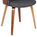 Alpine Mid-Century Dining Chair in Charcoal Fabric with Walnut Wood - ARL1870
