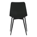 Monte Contemporary Dining Chair in Black Faux Leather with Black Powder Coated Metal Legs - ARL1878