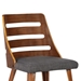 Storm Mid-Century Dining Chair in Walnut Wood and Charcoal Fabric - ARL1885