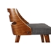Storm Mid-Century Dining Chair in Walnut Wood and Charcoal Fabric - ARL1885