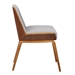 Agi Mid-Century Dining Chair in Walnut Wood and Gray Fabric - ARL1888