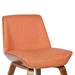 Agi Mid-Century Dining Chair in Walnut Wood and Orange Fabric - ARL1889