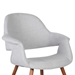 Phoebe Mid-Century Dining Chair in Walnut Finish and Gray Fabric - ARL1893