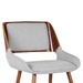 Panda Mid-Century Dining Chair Walnut Finish and Gray Fabric - ARL1898