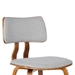 Jaguar Mid-Century Dining Chair in Walnut Wood and Gray Fabric - ARL1901