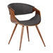 Butterfly Mid-Century Dining Chair in Walnut Finish and Charcoal Fabric - ARL1905
