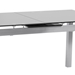 Ivan Extension Dining Table in Brushed Stainless Steel and Gray Tempered Glass Top - ARL1928