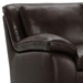 Zanna Contemporary Loveseat in Genuine Dark Brown Leather with Brown Wood Legs - ARL1953