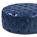 Victoria Ottoman In Ocean Blue Bonded Leather - ARL1984