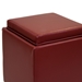 Rainbow Contemporary Storage Ottoman With Tray in Red Bonded Leather - ARL1987