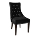 Carlyle Tufted Black Velvet Side Chair with Nailhead Trim - ARL2005