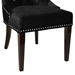 Carlyle Tufted Black Velvet Side Chair with Nailhead Trim - ARL2005
