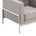 Andre Contemporary Chair In Gray Tweed and Stainless Steel - ARL2008