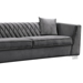 Cambridge Contemporary Sofa in Brushed Stainless Steel and Dark Grey Velvet - ARL2011