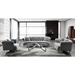 Elegance Contemporary Sofa in Grey Velvet with Acrylic Legs - ARL2012