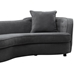 Palisade Contemporary Sofa in Grey Velvet with Brown Wood Legs - ARL2014