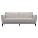 Hope Contemporary Sofa in Genuine Dove Grey Leather with Black Metal Legs - ARL2022