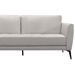 Hope Contemporary Sofa in Genuine Dove Grey Leather with Black Metal Legs - ARL2022