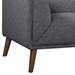 Hudson Mid-Century Button-Tufted Sofa in Dark Gray Linen and Walnut Legs - ARL2023