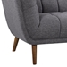 Phantom Mid-Century Modern Sofa in Dark Gray Linen and Walnut Legs - ARL2027