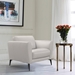 Hope Contemporary Chair in Genuine Dove Grey Leather with Black Metal Legs - ARL2041