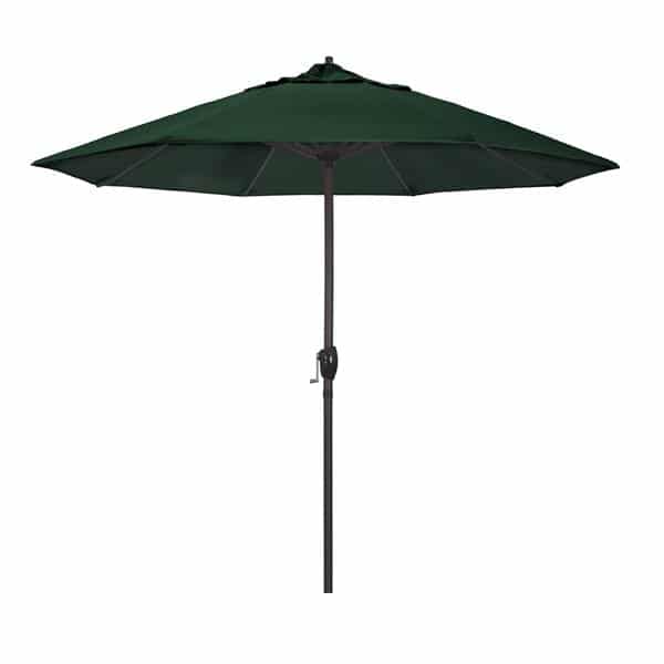 9 Casa Series Patio Umbrella  Sunbrella   Forest Green Fabric 