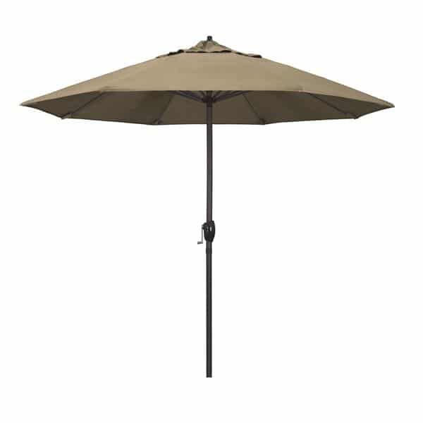9 Casa Series Patio Umbrella  Sunbrella   Heather Beige Fabric 