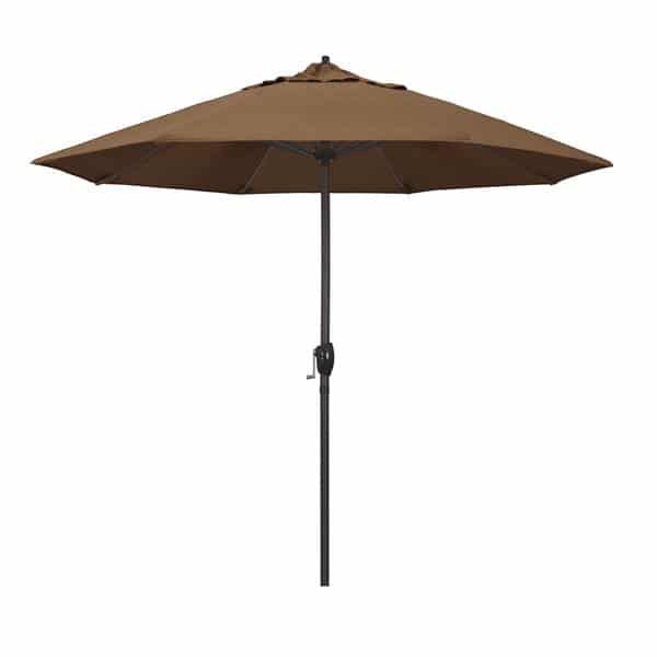 9 Casa Series Patio Umbrella  Sunbrella   Teak Fabric 