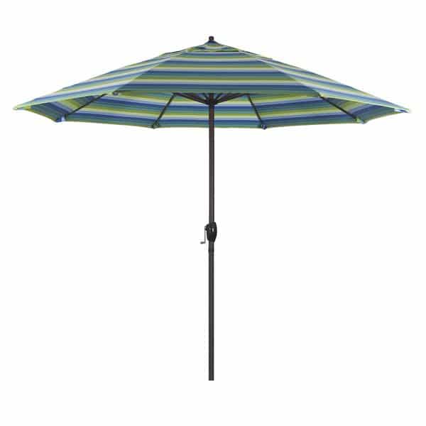 9 Casa Series Patio Umbrella  Sunbrella   Seville Seaside Fabric 