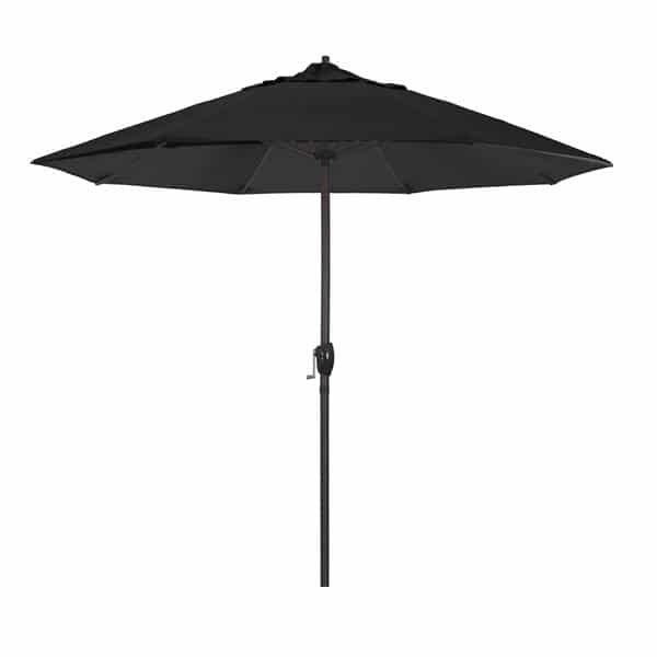 9 Casa Series Patio Umbrella  Olefin Black Fabric 