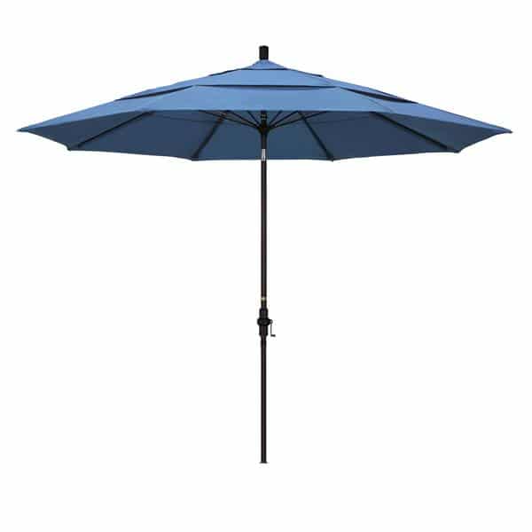11 Sun Master Series Patio Umbrella With Olefin Frost Blue Fabric 