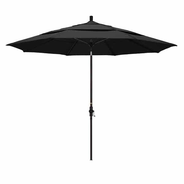 11 Sun Master Series Patio Umbrella With Olefin Black Fabric 