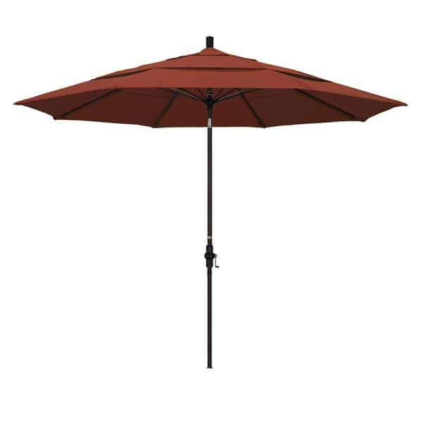 11 Sun Master Series Patio Umbrella With Olefin Terracotta Fabric 