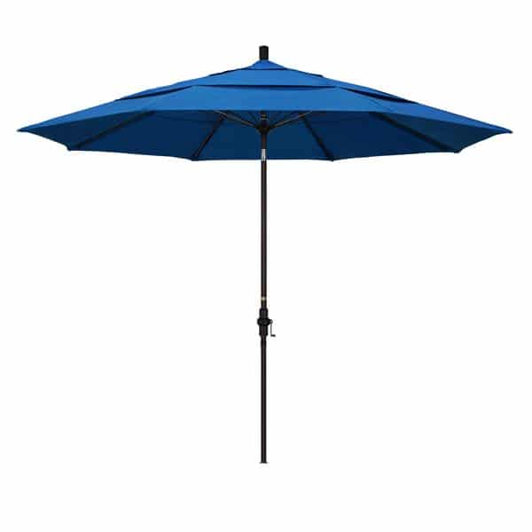 11 Sun Master Series Patio Umbrella With Pacifica Pacific Blue Fabric 