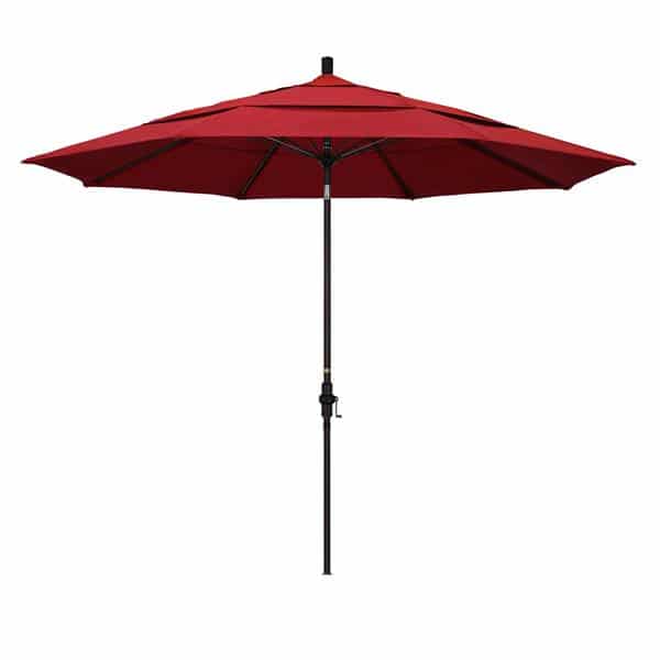11 Sun Master Series Patio Umbrella With Pacifica Red Fabric 