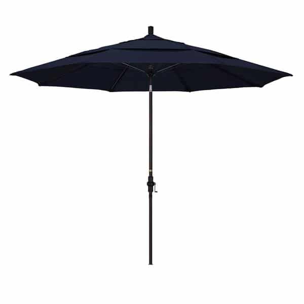 11 Sun Master Series Patio Umbrella With Pacifica Navy Blue Fabric 