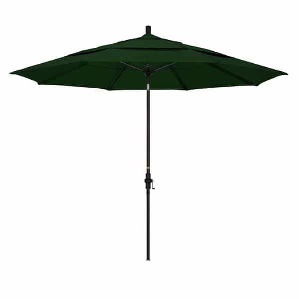 11 Sun Master Series Patio Umbrella With Pacifica Hunter Green Fabric 