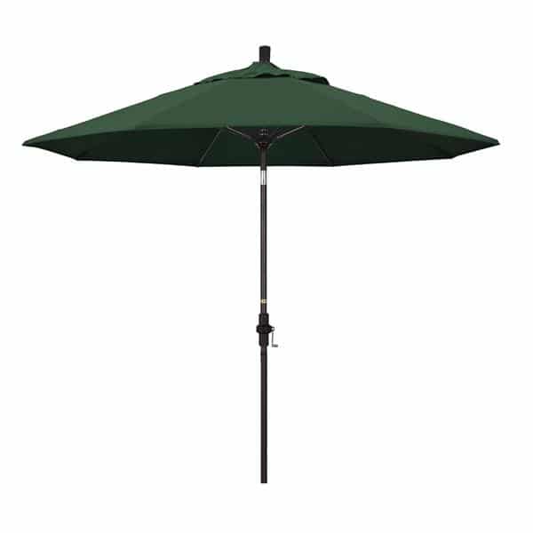 9 Sun Master Series Patio Umbrella With Olefin Hunter Green Fabric 