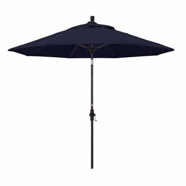 9 Sun Master Series Patio Umbrella With Olefin Navy Fabric 