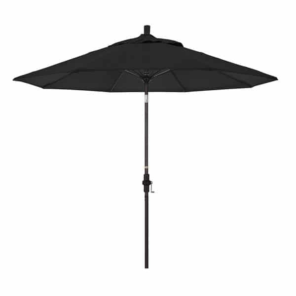 9 Sun Master Series Patio Umbrella With Pacifica Black Fabric 