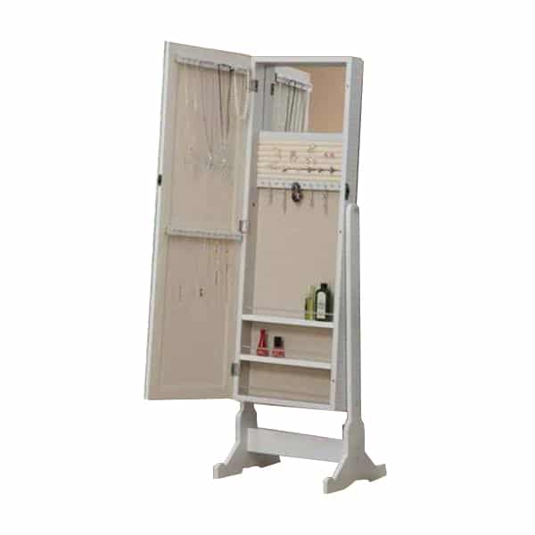 Casual White Jewelry Armoire 