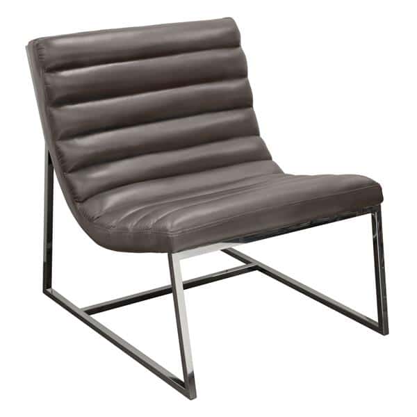 Bardot Stainless Steel Frame Lounge Chair - Elephant Grey 