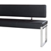 Knox Bench with Back and Stainless Steel Frame - Black - DIA3034