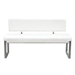 Knox Bench with Back and Stainless Steel Frame - White - DIA3036