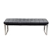 Knox Backless Tufted Bench with Stainless Steel Frame - Black - DIA3037