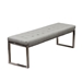Knox Backless Tufted Bench with Stainless Steel Frame - Grey - DIA3038