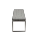 Knox Backless Tufted Bench with Stainless Steel Frame - Grey - DIA3038